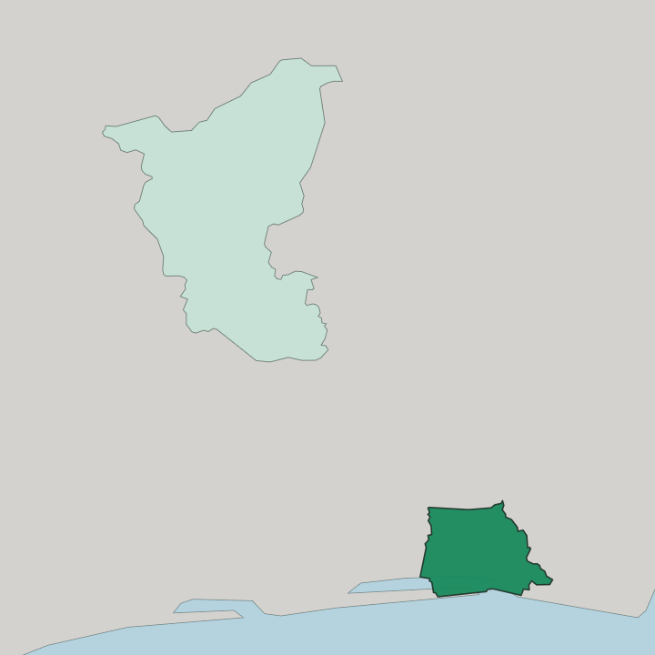 Map showing Abidjan — In Ivory Coast