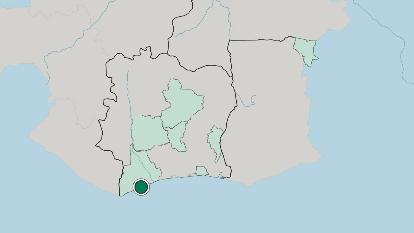Map of San-Pédro in Ivory Coast