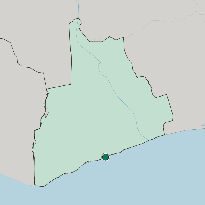 Map showing San-Pédro — In Bas-Sassandra