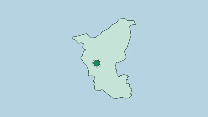 Map of Yamoussoukro in Ivory Coast