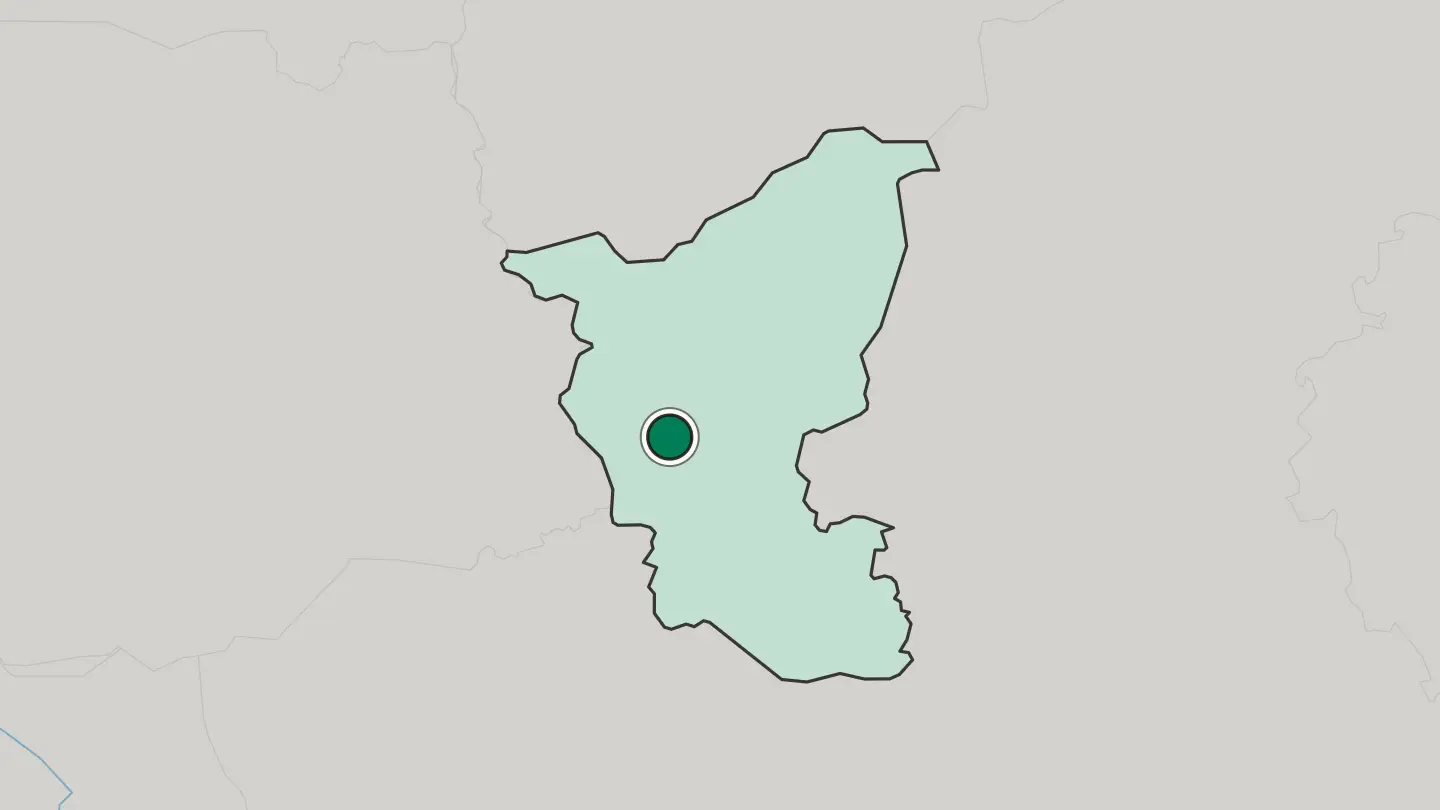 Map of Yamoussoukro in Ivory Coast