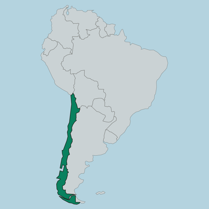 Map showing Chile — In South America