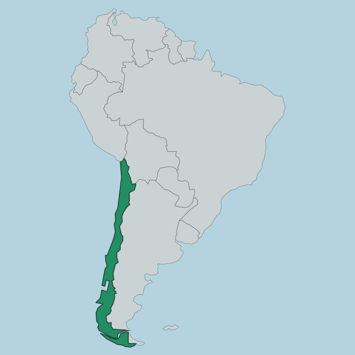 Map showing Chile — In South America