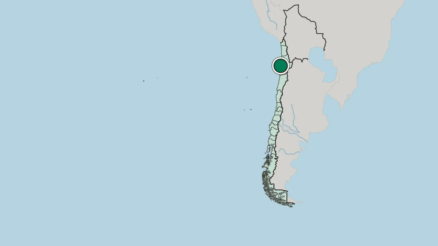 Map of Antofagasta in Chile