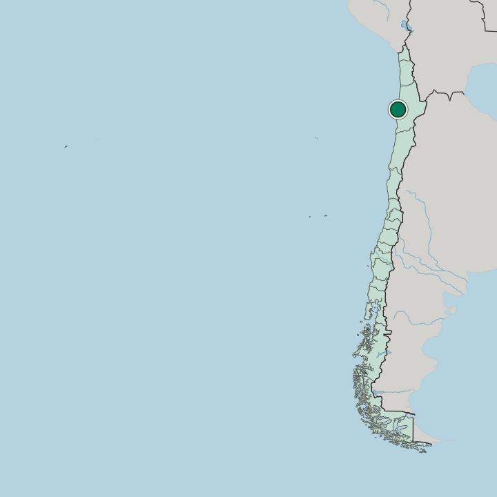 Map showing Antofagasta — In Chile