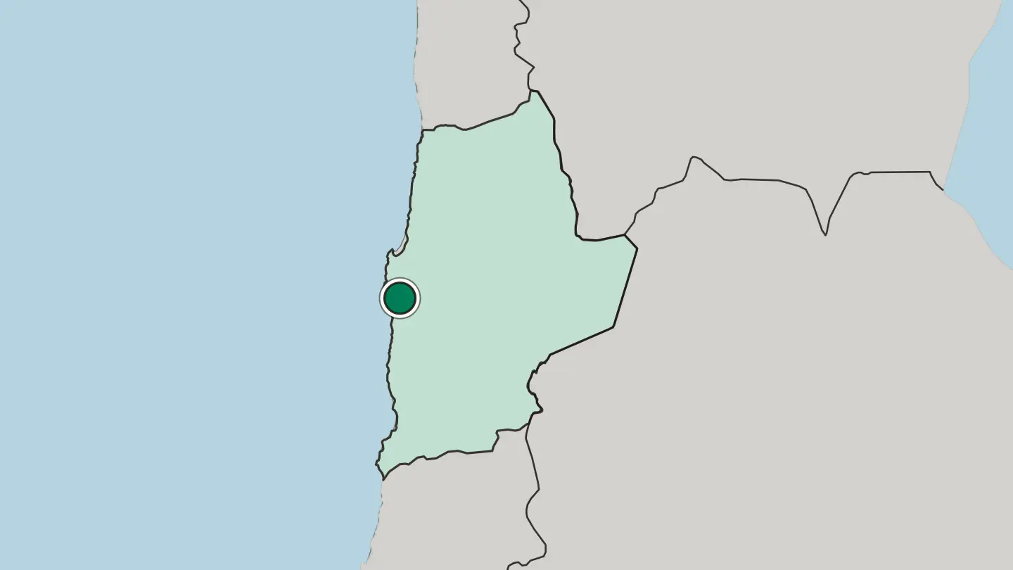 Map of Antofagasta in Chile