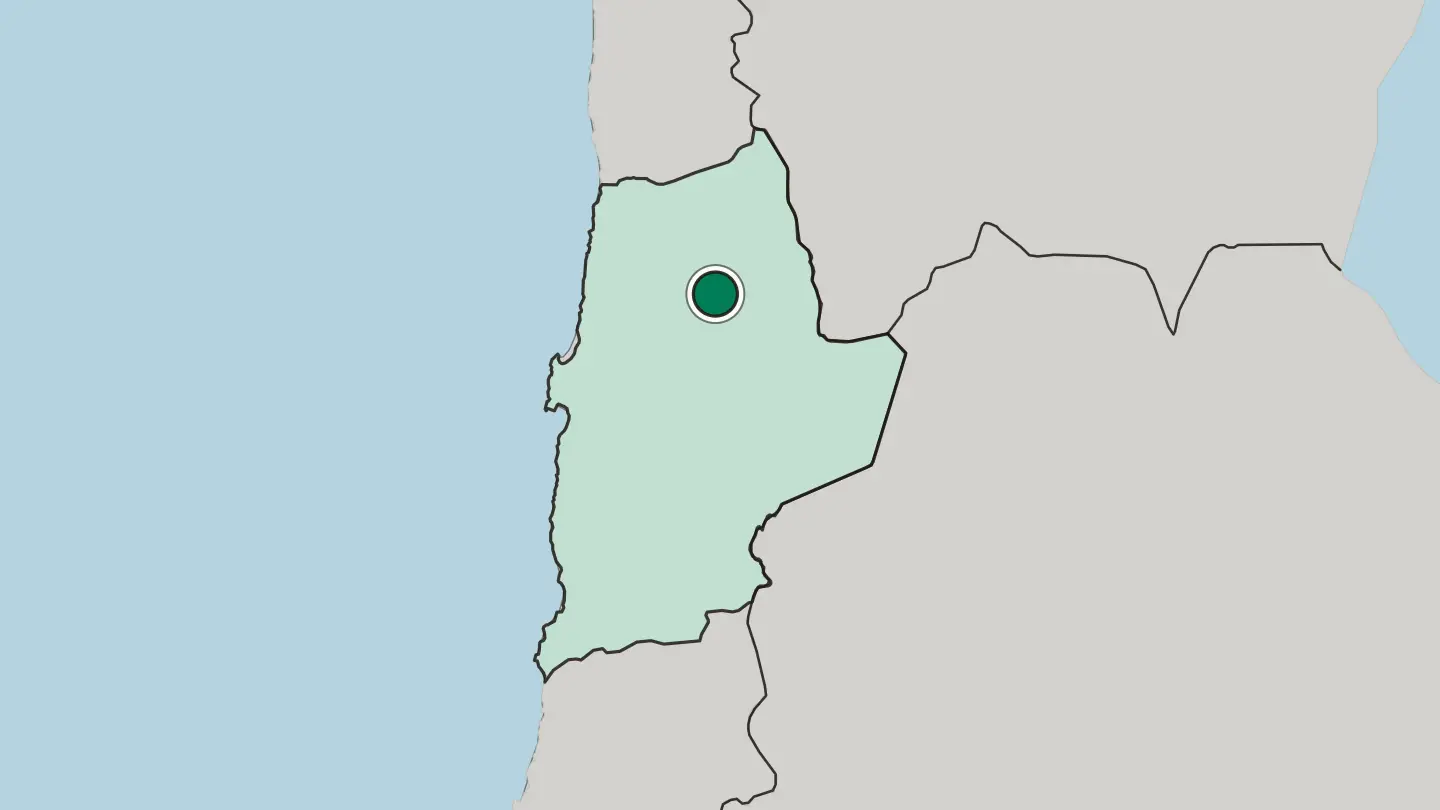 Map of Calama in Chile