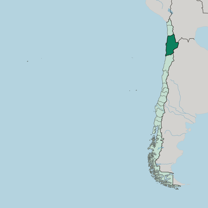 Map showing Región de Antofagasta — In Chile