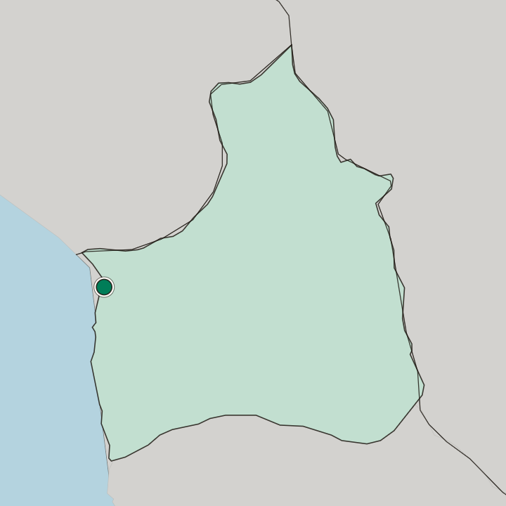 Map showing Arica — In Región de Arica y Parinacota