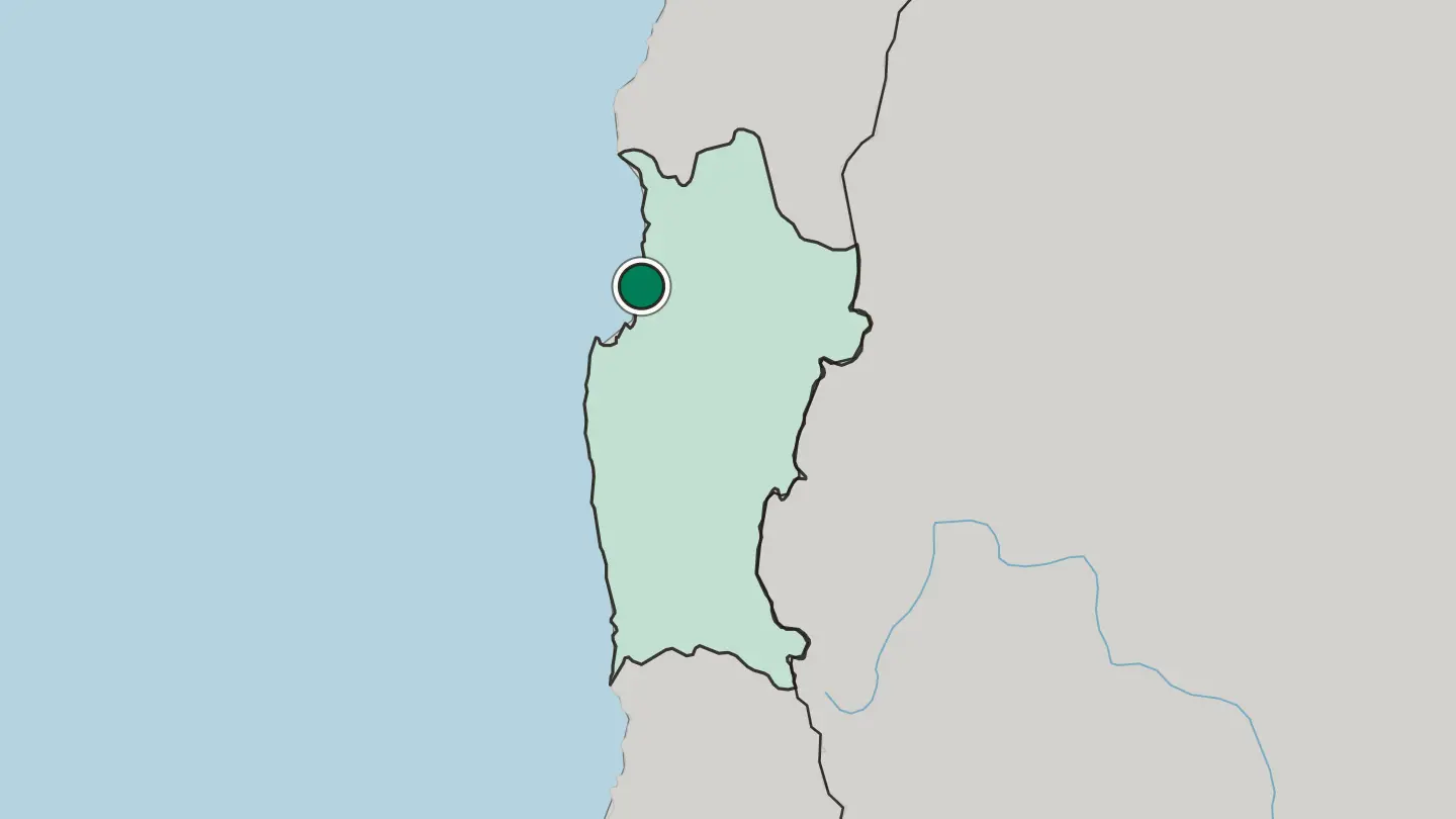 Map of Coquimbo in Chile
