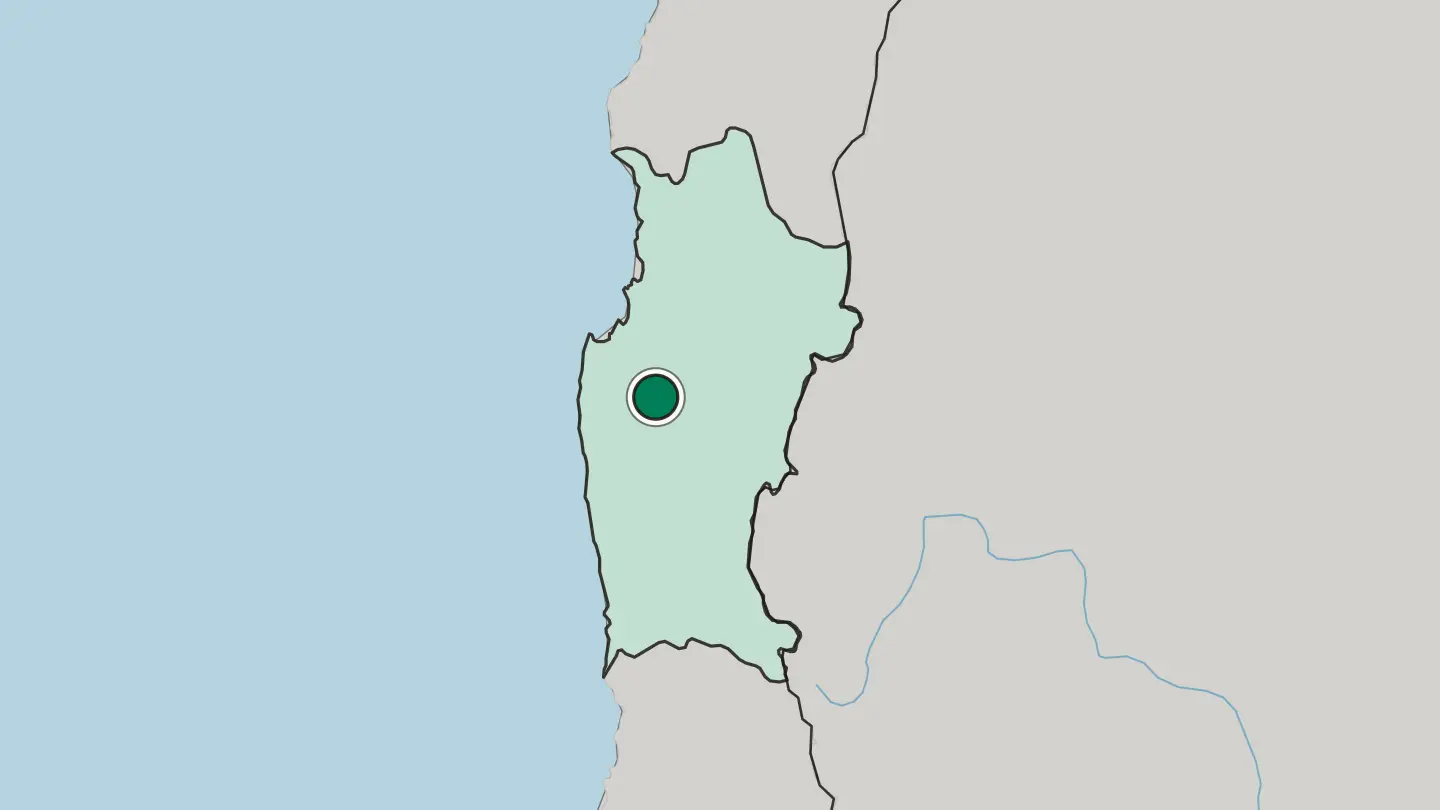Map of Ovalle in Chile