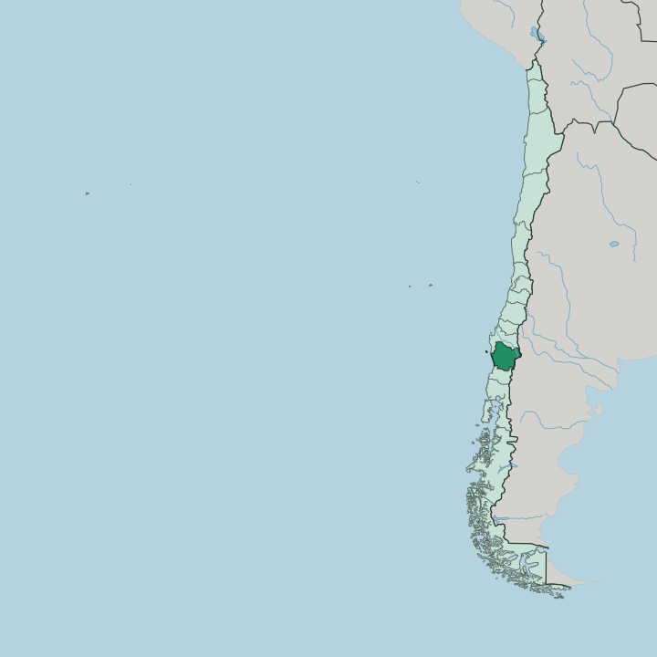 Map showing Región de la Araucanía — In Chile