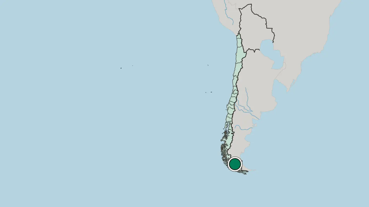Map of Punta Arenas in Chile