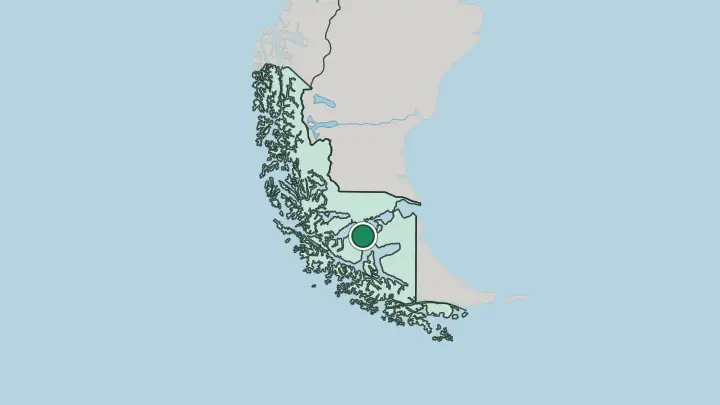 Map of Punta Arenas in Chile