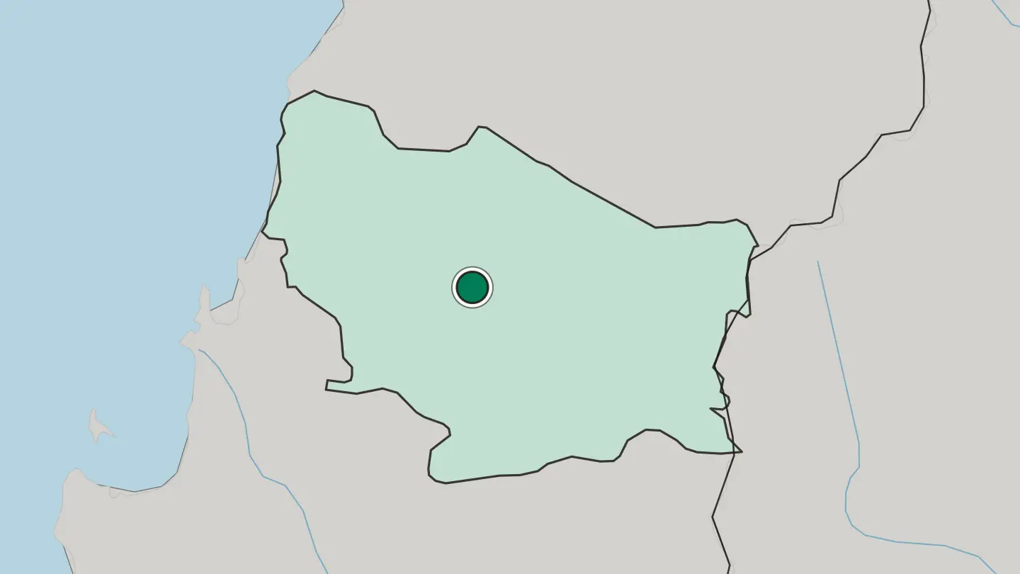 Map of Chillán in Chile