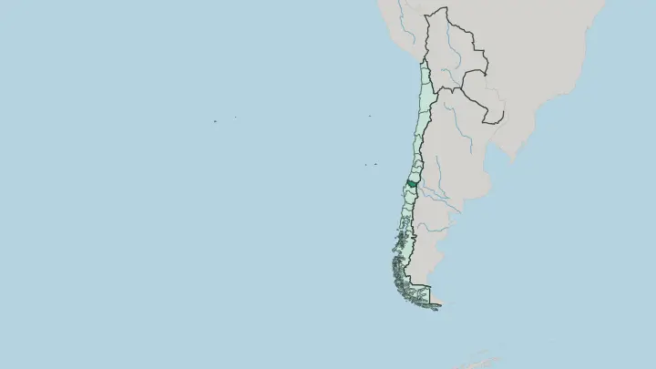 Map of Región de Ñuble in Chile