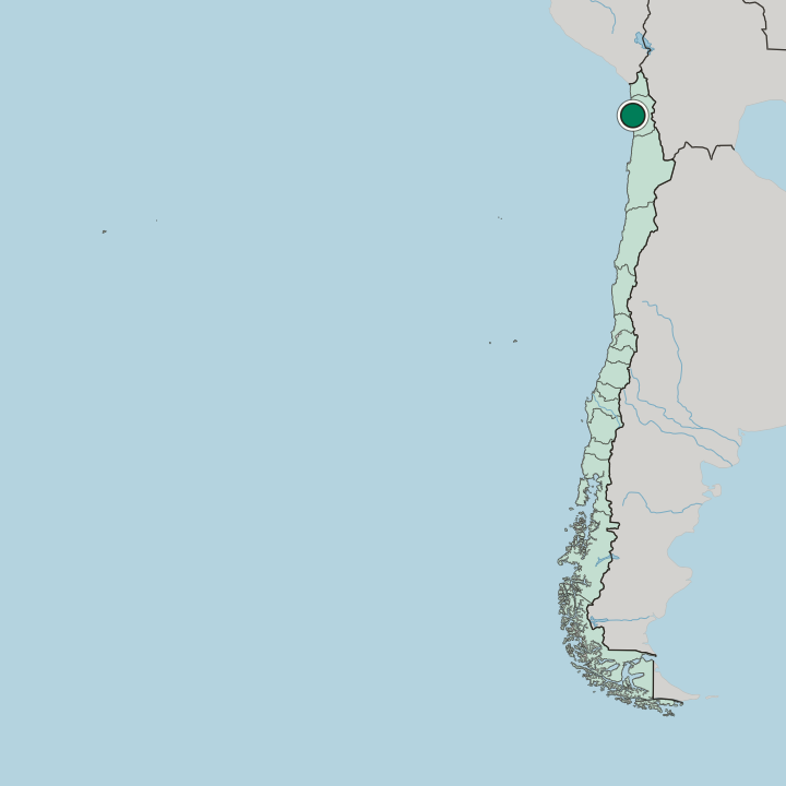 Map showing Iquique — In Chile