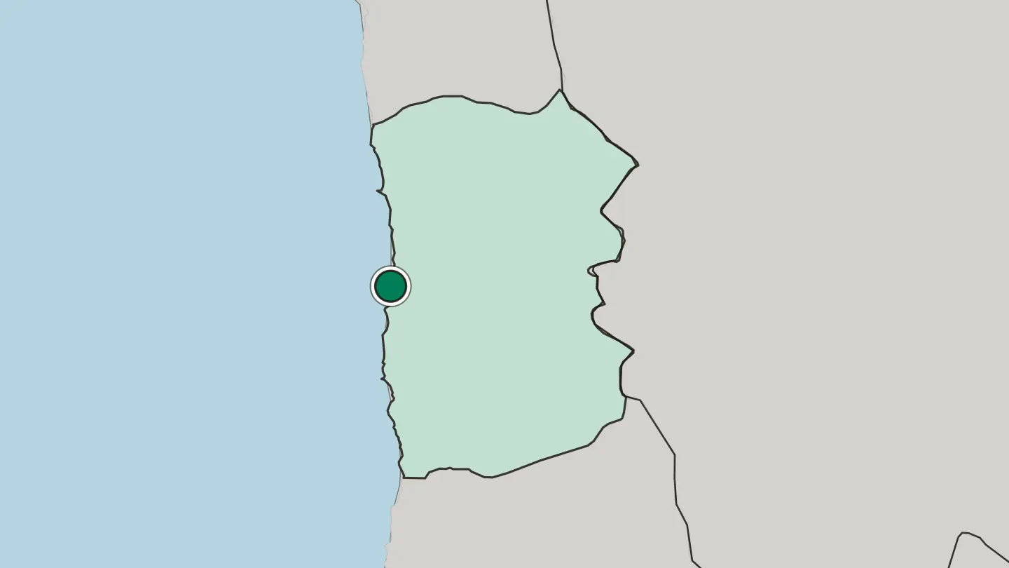 Map of Iquique in Chile