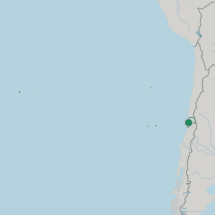 Map showing Valparaíso — In Región de Valparaíso