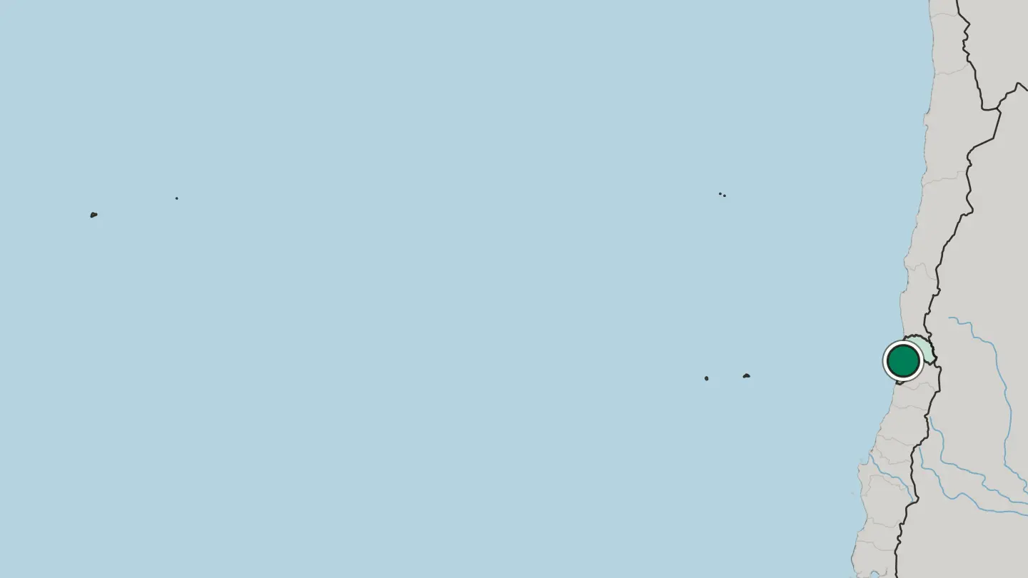Map of Viña del Mar in Chile