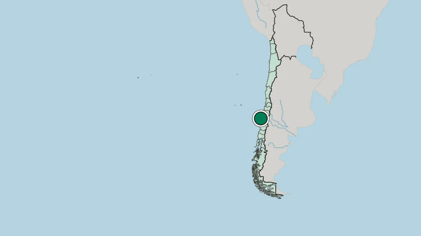 Map of Concepción in Chile