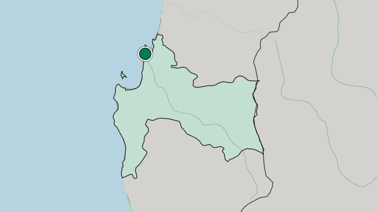 Map of Talcahuano in Chile