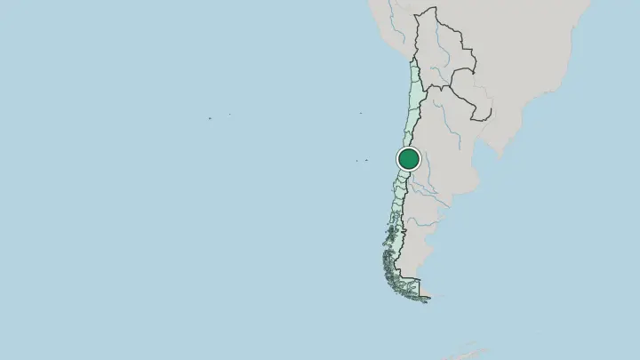 Map of Santiago in Chile
