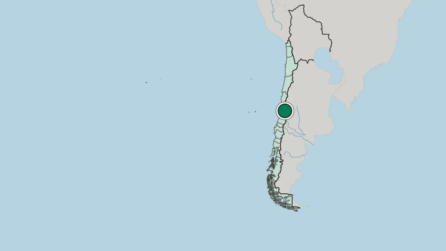 Map of Santiago in Chile