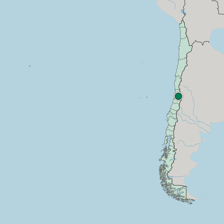 Map showing Villa Presidente Frei — In Chile