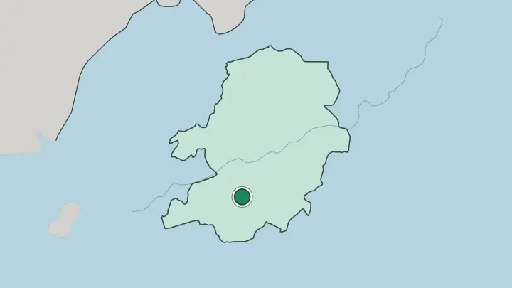 Map of Yaoundé in Cameroon
