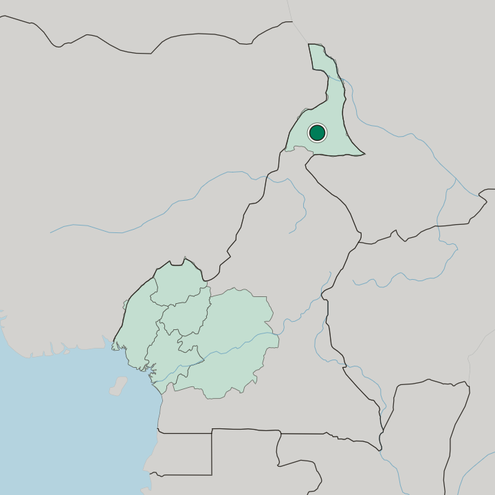 Map showing Maroua — In Cameroon