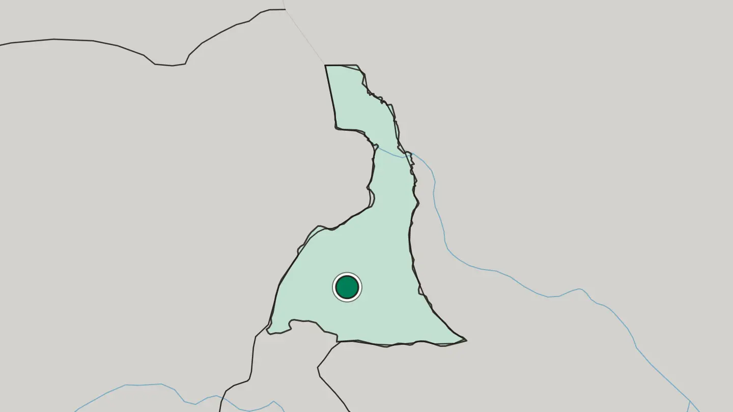 Map of Maroua in Cameroon
