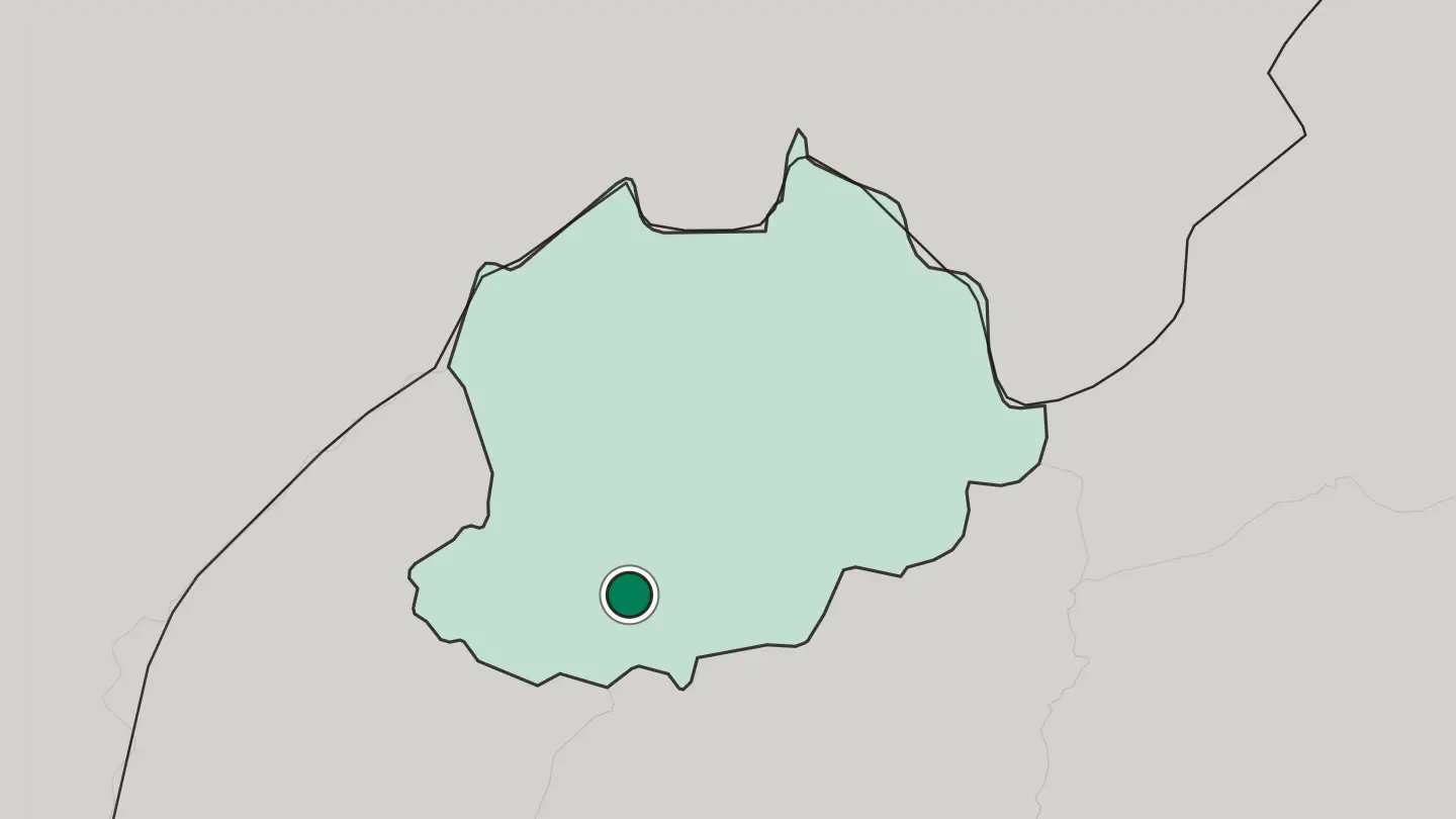 Map of Bamenda in Cameroon