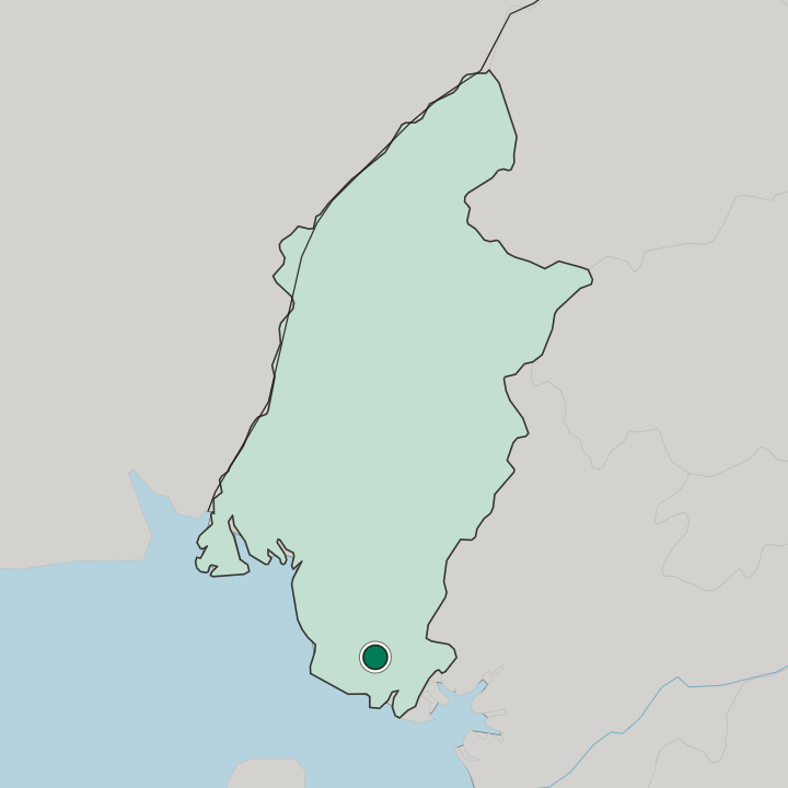 Map showing Buea — In South-West Region