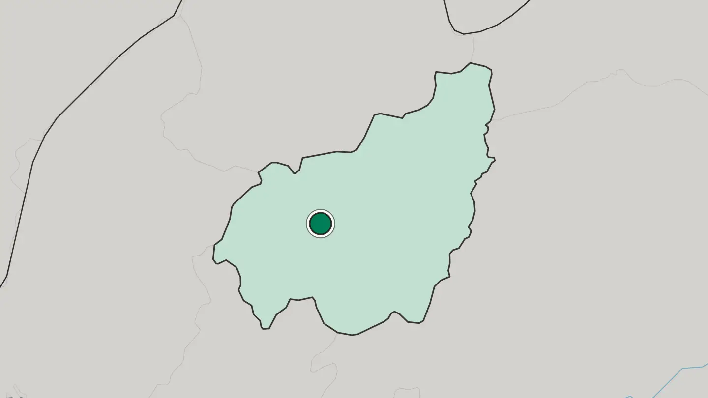 Map of Bafoussam in Cameroon