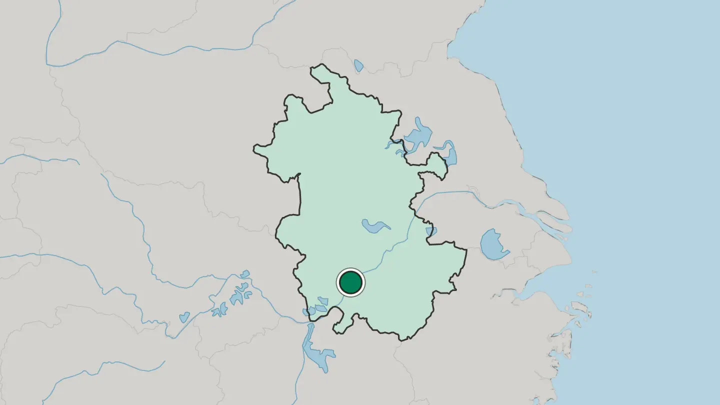 Map of Anqing in China