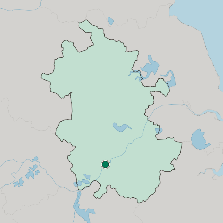 Map showing Anqing — In Anhui