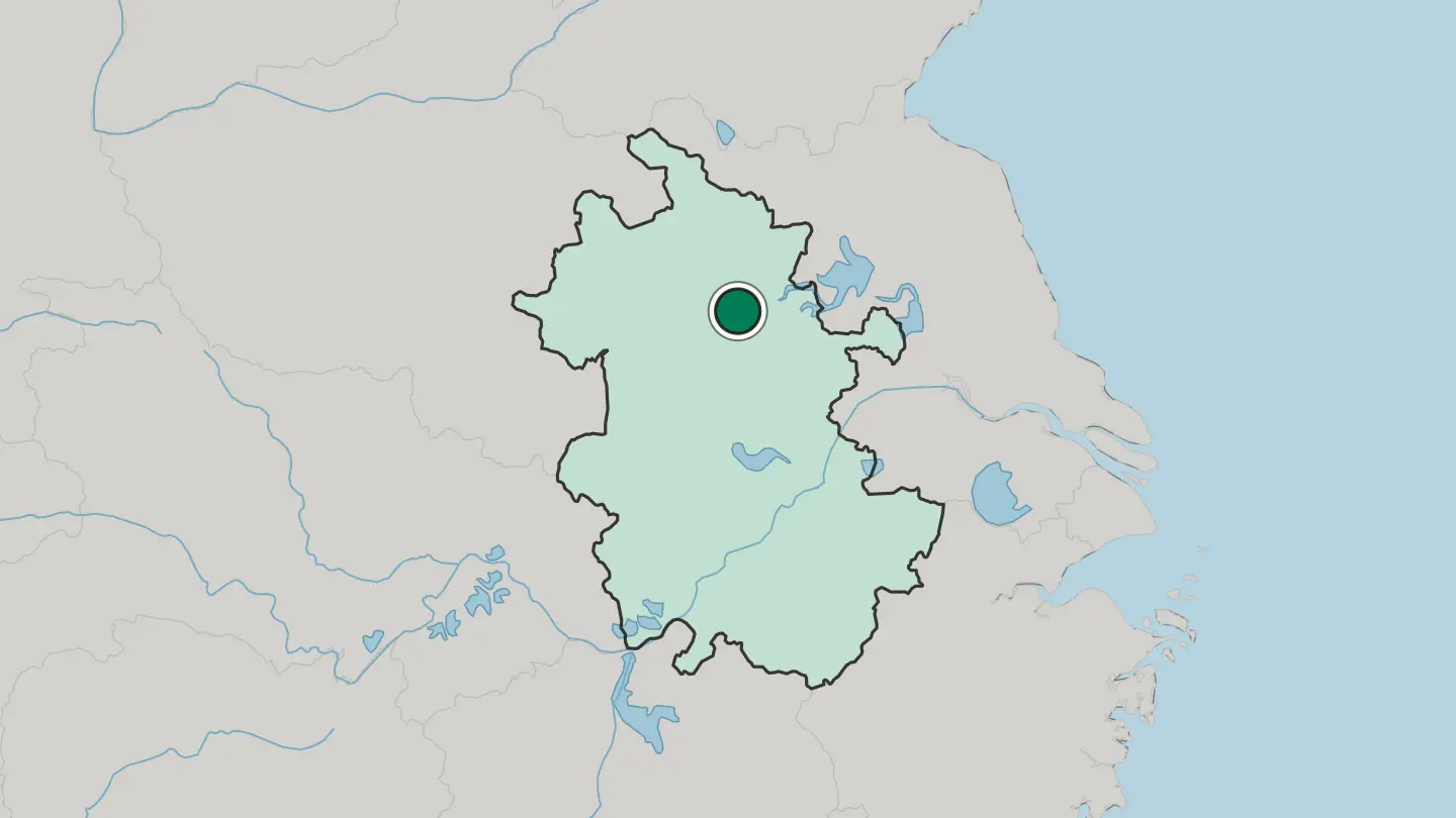 Map of Bengbu in China