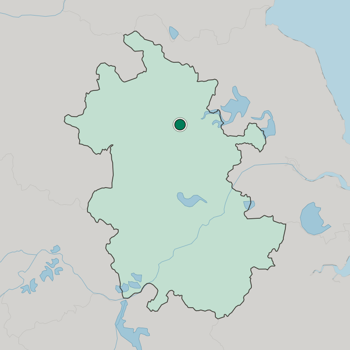 Map showing Bengbu — In Anhui