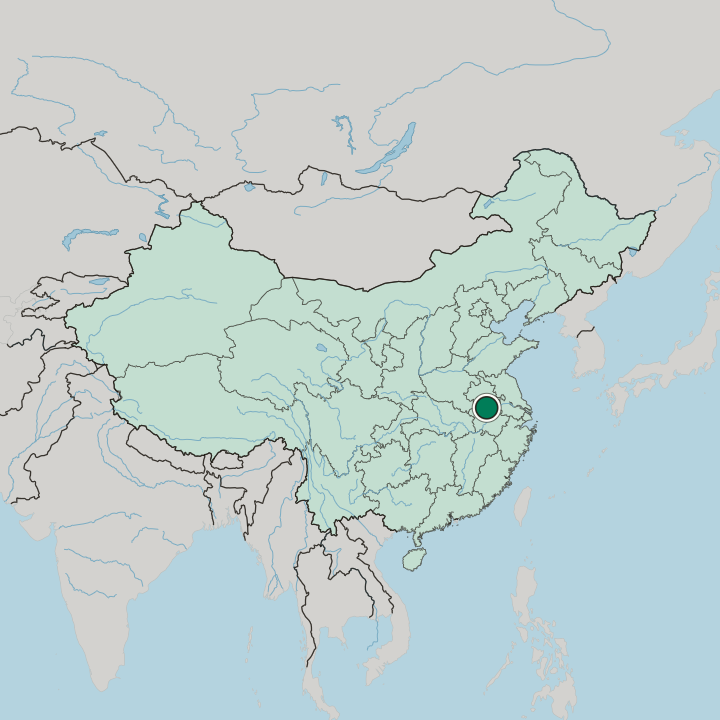 Map showing Hefei — In China
