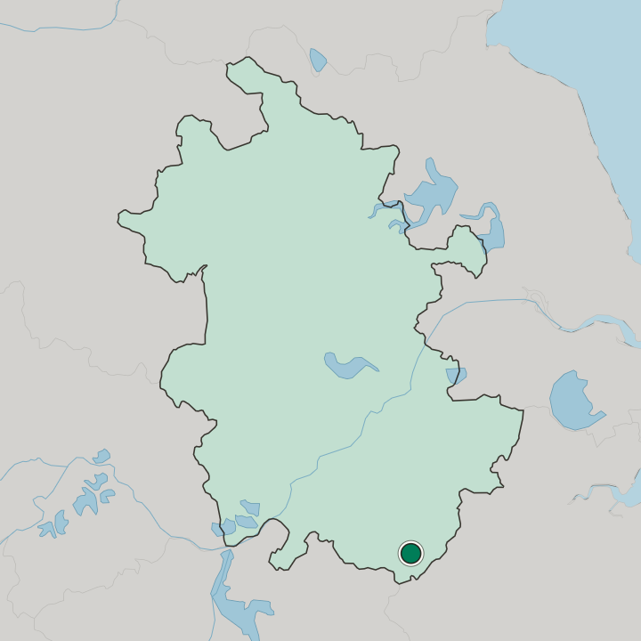Map showing Huangshan — In Anhui
