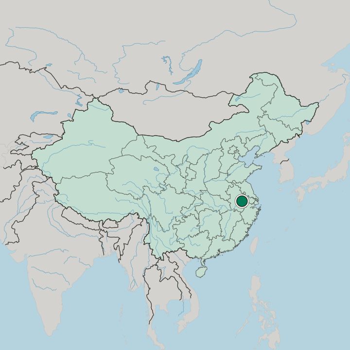 Map showing Wuhu — In China