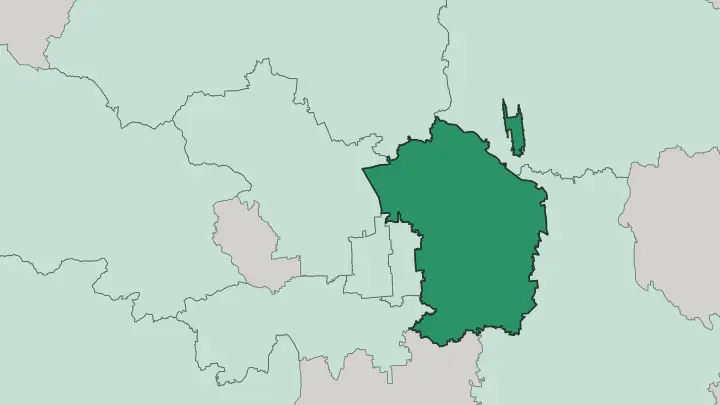 Map of Chaoyang District in Beijing
