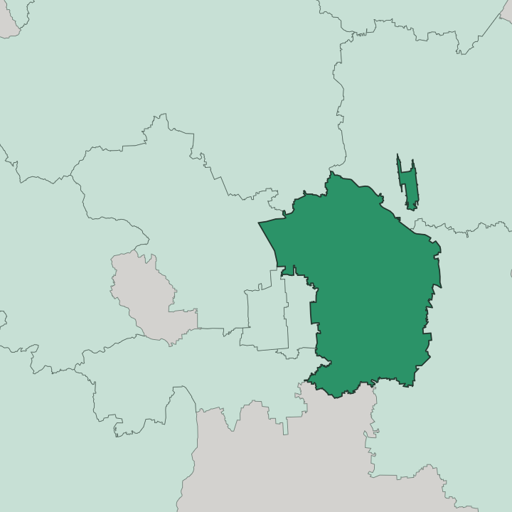 Map showing Chaoyang District — In Beijing