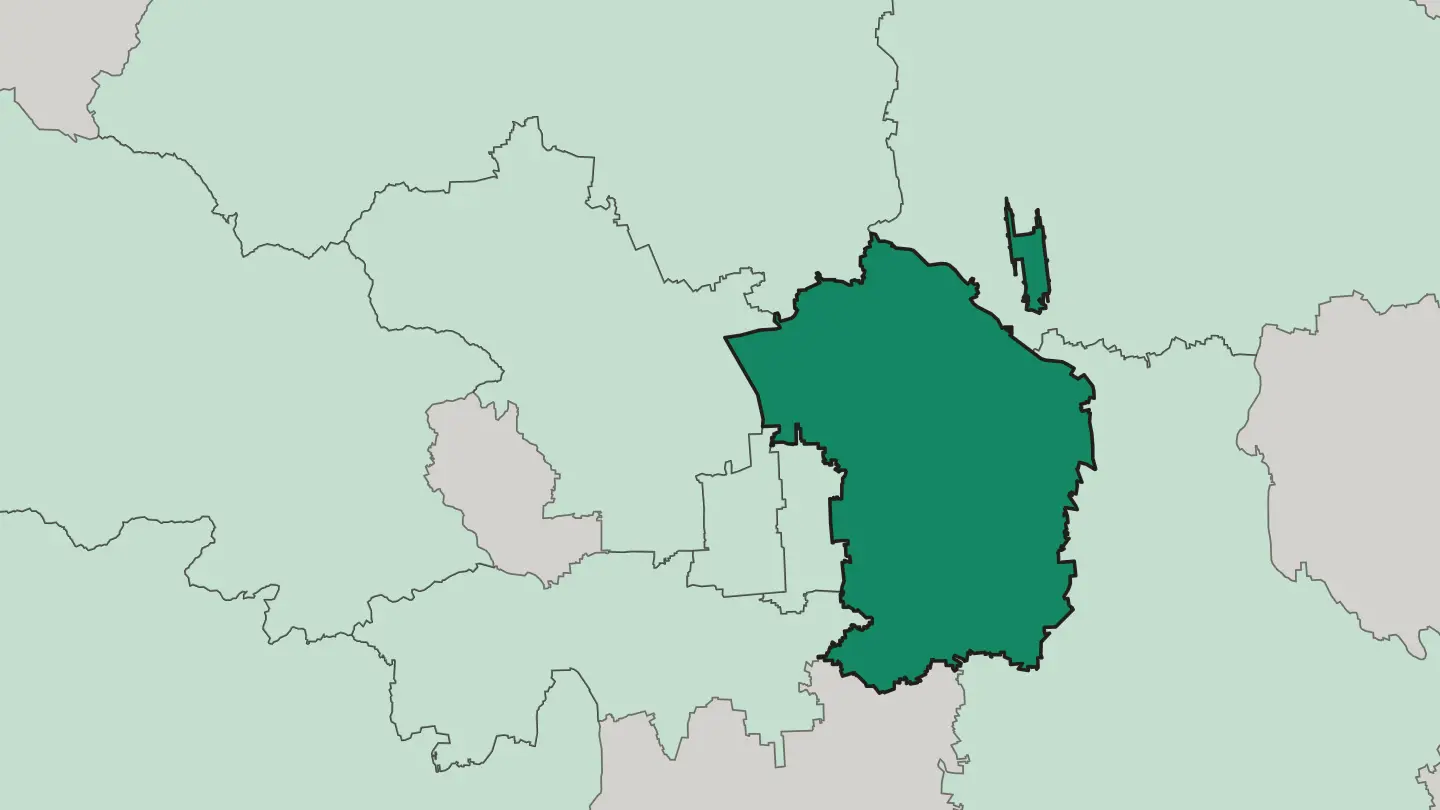 Map of Chaoyang District in Beijing