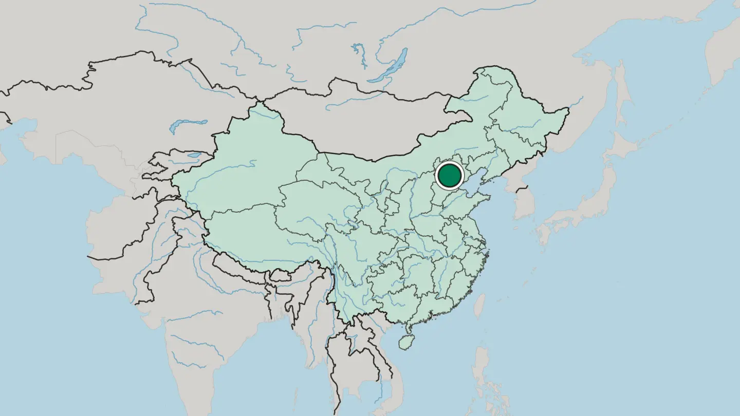 Map of Beijing in China