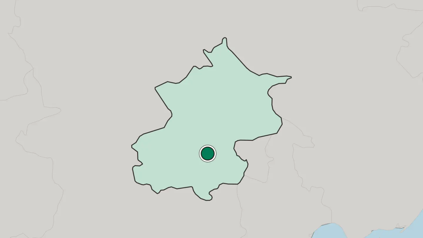 Map of Beijing in China
