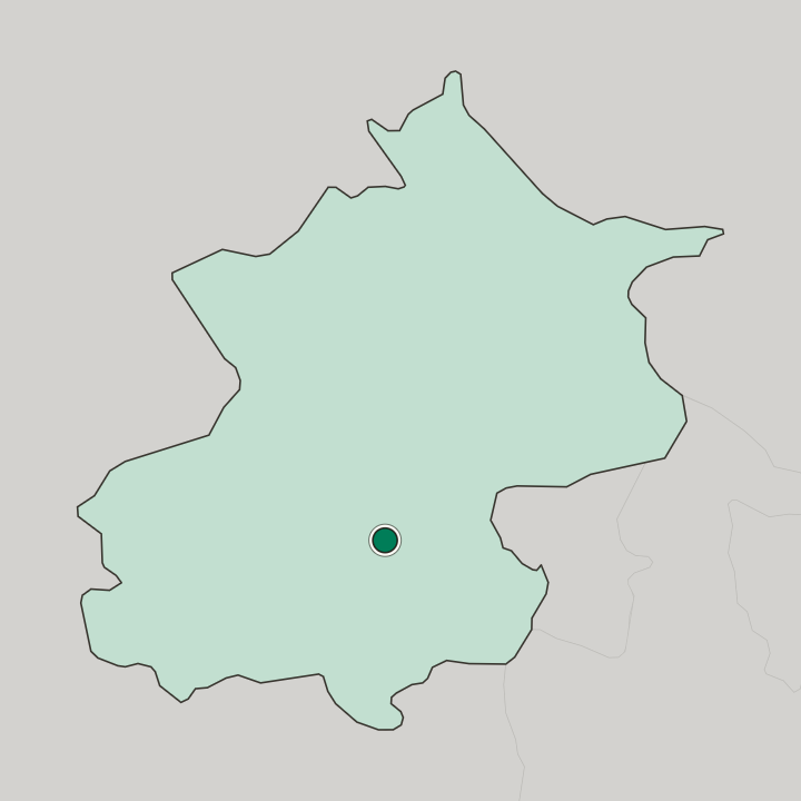 Map showing Yanqing District — In Beijing Shi