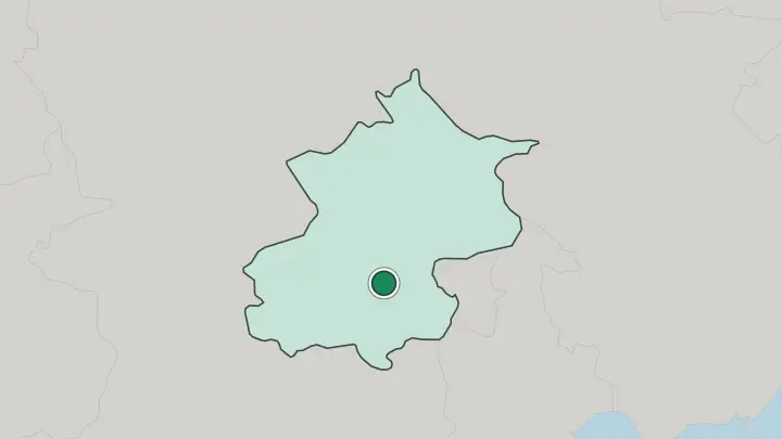 Map of Beijing in China