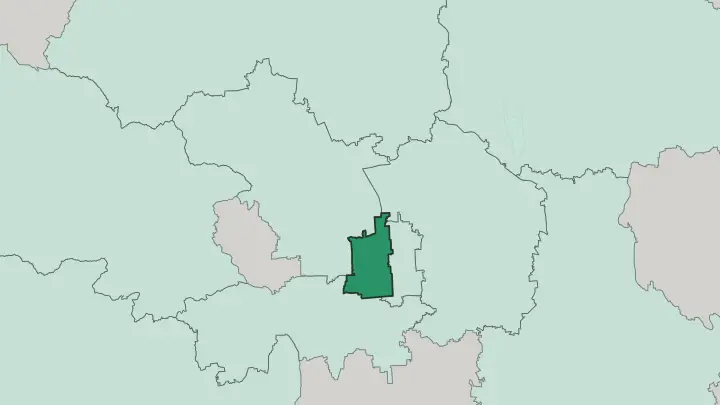 Map of Xicheng District in Beijing